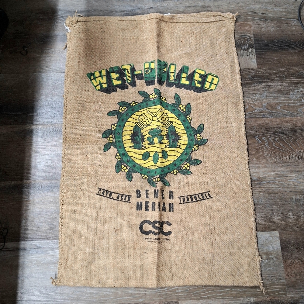 Gayo Aceh Indonesia Wet-Hulled Coffee Bean Sack March  2024 28.5 X 42.5 Inches